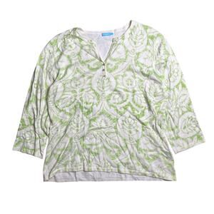 J.Mclaughin Women Green AOP Pattern Size XL